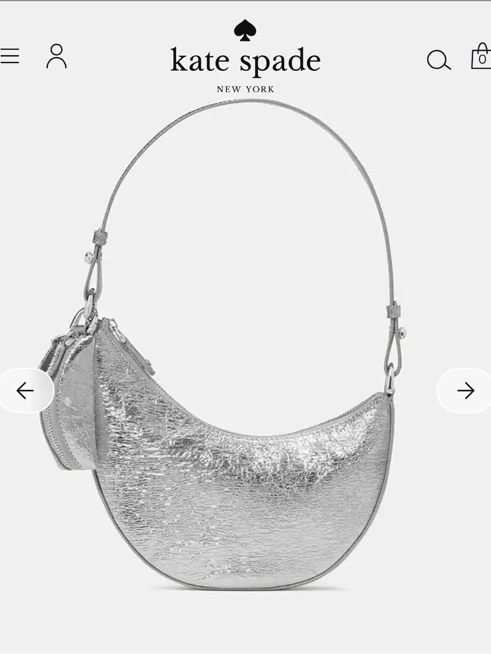 Kate spade Duo Crinkle Metallic Mini Shoulder Bag